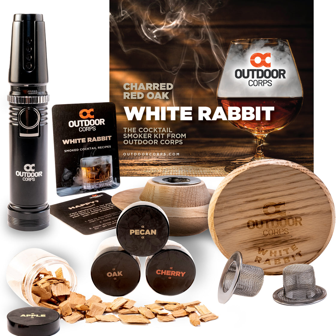 OUTDOOR CORPS White Rabbit Cocktail Smoker Kit With Premium Outdoor Tactical Torch Burner